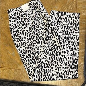 Chico's Black & White Leopard Print Leggings